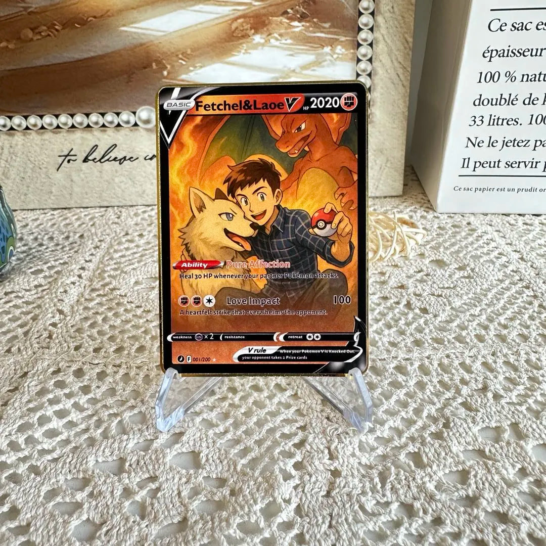 Custom Anime PokeLove Trainer Pokecard For Couples